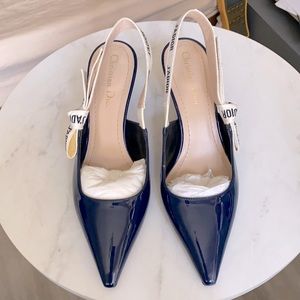 Dior J’Adior slingback pump,37.5,navy blue